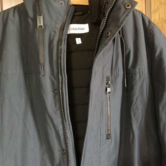 Calvin Klein Men's 2  in 1 heavy Dark  Blue  Jacket size Large - Picture 5 of 14